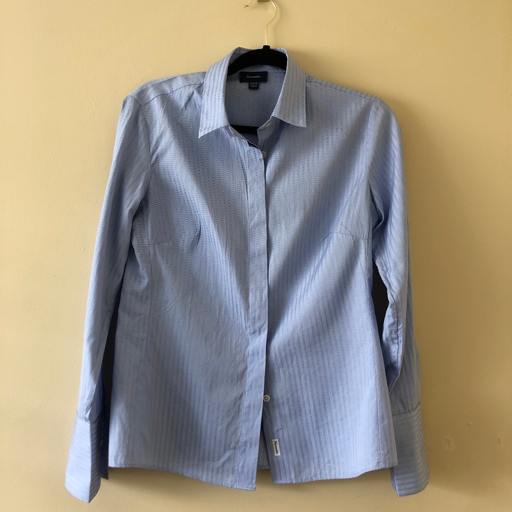 Faconnable Blue Button Down Dress Shirt